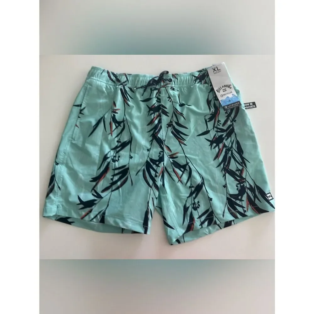 Billabong Mens Sundays Layback Boardshort, 17 Inch Outseam, XL, NWT